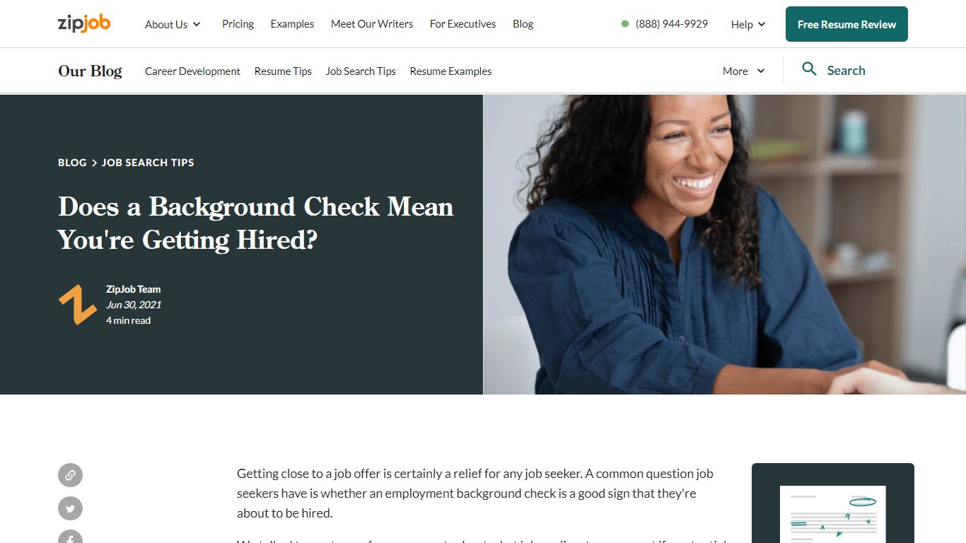 Does a Background Check Mean You're Getting Hired? | ZipJob